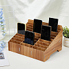 30 Compartments Wooden Cell Phones Storage Box ODIS-WH0038-80B-3