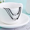 2Pc 2 Style 430 Stainless Steel Knot Heart Link Bracelets Set JB718A-2