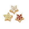 Eco-friendly Brass Micro Pave Cubic Zirconia Slide Charms KK-D079-14G-1