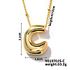 Simple and Stylish Brass Letter Pendant Satellite Chain Necklaces for Women Men GF2554-3-1