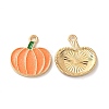 Light Gold Plated Alloy Enamel Pendants ENAM-L040-001LG-1