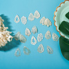 KISSITTY 18Pcs 9 Shapes Natural Capiz Shell Pendants SHEL-KS0001-01-3