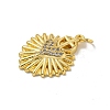 Brass Micro Pave Cubic Zirconia Pendants KK-N254-136E-G-2