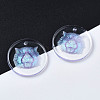 Transparent Resin Pendants RESI-N030-007B-4