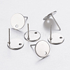 Non-Tarnish 304 Stainless Steel Stud Earring Findings STAS-P198-25-12mm-1