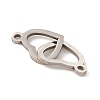 Non-Tarnish 304 Stainless Steel Connector Charms STAS-E179-09P-3