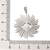 Anti-Tarnish 304 Stainless Steel Pendants STAS-S150-04P-3