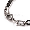 304 Stainless Steel Oval Link Chains Necklace STAS-E160-21EBP-3
