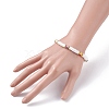Natural White Shell Heishi Beads Stretch Bracelet BJEW-JB07266-01-3