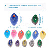  Jewelry 32Pcs 16 Style Peacock Feathers Polyester Embroidery Cloth Self Adhesive Patches DIY-PJ0001-26-3