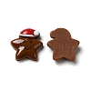 Christmas Opaque Resin Cabochons RESI-K019-36-2