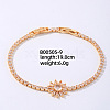 Brass Rhinestone Sun Link Bracelets for Women XO6953-5-1