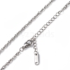 Non-Tarnish 304 Stainless Steel Rope Chain Necklace for Men Women NJEW-K245-010C-2