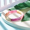 Acrylic Curved Tube Beaded Stretch Bracelet BJEW-JB07952-2