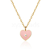 Pink Heart Pendant Necklaces for Women UK9775-1-1