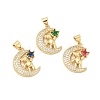 Brass Micro Pave Cubic Zirconia Pendants KK-H441-22G-1