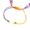 Adjustable Nylon Cord Braided Bead Bracelet BJEW-JB05729-03-3