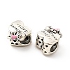 Rack Plating Alloy Enamel European Beads PALLOY-P289-43AS-4