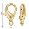 Zinc Alloy Lobster Claw Clasps X-E106-G-4