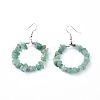 Natural Green Aventurine Dangle Earrings EJEW-E255-D11-2