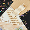 SUPERFINDINGS 200Pcs 2 Styles Bamboo Pen for Rainbow Scratch Paper Art AJEW-FH0004-44-5