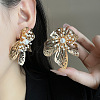 Iron Imitation Pearl Stud Earrings FS-WG0B059-07-1