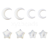  8Pcs 4 Style Natural Freshwater & White Shell Beads SHEL-NB0001-59-1