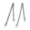 Rack Plated Brass Pave Crystal Rhinestone Chain with Heart Big Pendants KK-N216-419-03B-2