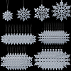 36Pcs Snowflake Plastic Pendant Decorations DIY-CP0013-33B-7
