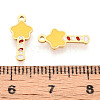 304 Stainless Steel Enamel Charms STAS-T065-55G-02-3