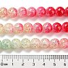 Spray Painted Crackle Glass Beads Strands DGLA-C002-10mm-06-5