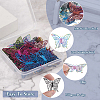  48Pcs 12 Colors Spray Painted 430 & 201 Stainless Steel  Filigree Pendants STAS-TA0002-20-12