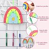 DIY Unfinished Wood Rainbow Wind Chime Kits for Children's Crafts ST-CJ0009-2-3