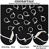 Unicraftale 40Pcs 304 Stainless Steel Leverback Earring Findings STAS-UN0041-87-5