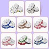 120Pcs Brass Rhinestone Spacer Beads RB-SZ0001-07A-4