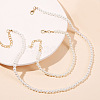 Plastic Imitation Pearl Round Beaded Necklaces & Bracelets Sets for Women FS-WGAA84E-01-1