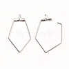 Tarnish Resistant 304 Stainless Steel Wire Pendants STAS-X0017-15P-2
