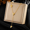 Heart 304 Stainless Steel Pendant Y Necklaces for Women WGCB0A8-02-1