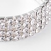4 Row stretch Rhinestone Bracelet X-B115-4-3