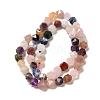 Natural Rose Quartz/Sodalite/Lapis Lazuli/Amethyst/Strawberry Quartz Beads Strands G-K382-A01-02-3