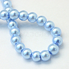 Baking Painted Pearlized Glass Pearl Round Bead Strands X-HY-Q003-6mm-24-4