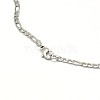 304 Stainless Steel Figaro Chain Necklace Making STAS-A028-N022MP-3