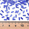 Transparent Colours Luster Glass Bugle Beads SEED-N005-001-A02-4