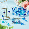 60Pcs 12 Colors Blue Color Theme Glass European Beads GPDL-TA0001-10-8