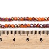 Electroplate Glass Beads Stradns EGLA-H114-02B-15-3