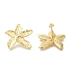 Rack Plating Starfish Brass Stud Earrings EJEW-H016-28G-1