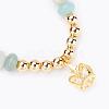 Natural Amazonite Beads Charm Bracelets BJEW-JB03378-02-2