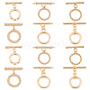   12Pcs 6 Styles Brass Toggle Clasps KK-PH0006-45-1