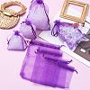 30Pcs 4 Styles Rectangle Organza Bags Jewellery Storage Pouches Wedding Favour Party Mesh Drawstring Gift OP-FS0001-01E-10