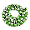 Handmade Evil Eye Lampwork Beads Strands LAMP-N024-32A-2